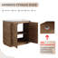 Meuble-lavabo en bois 36 po avec lavabo en céramique, portes à fermeture douce, espace de rangement généreux, conception moderne en arc et finition de haute qualité-1426903602