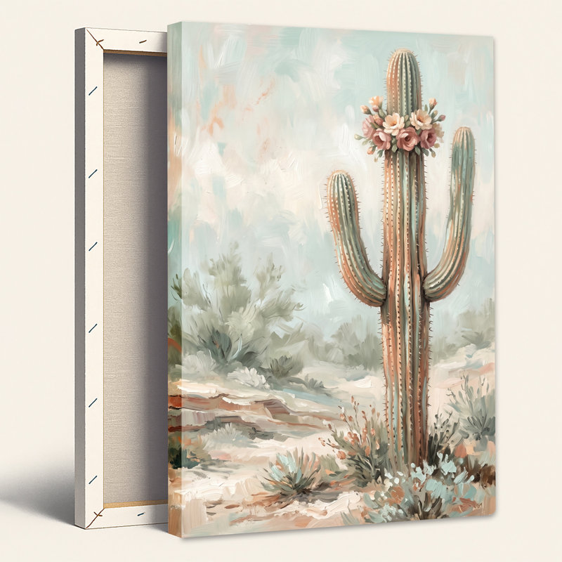 Art mural sur toile Saguaro, H 30 po x l 20 po