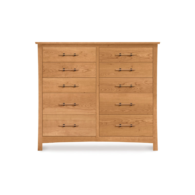 Commode 10 tiroirs Monterey, Cerise naturelle, Conventionnel