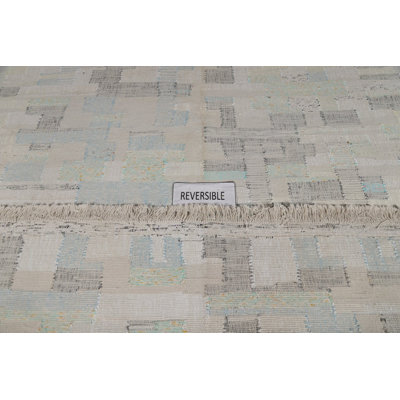 Contemporary Wool Kilim Turkish Large Rug 12x15