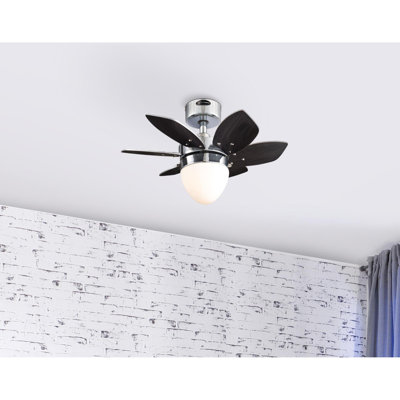 Ventilateur de plafond 24 pales à 6 pales 24 po avec chaîne de traction et ensemble d'éclairage inclus