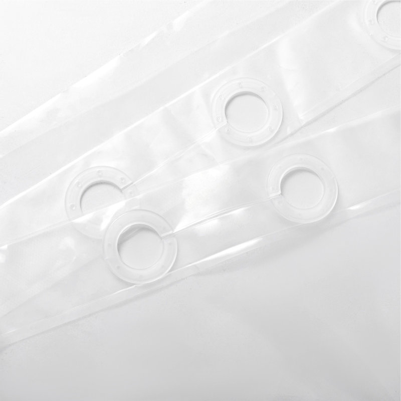 No Hook PEVA Shower Curtain Liner, Clear