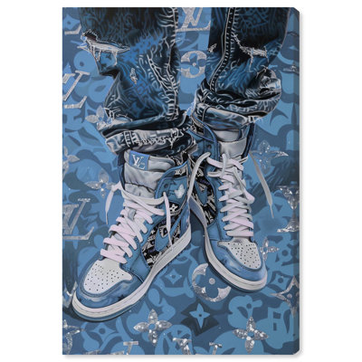 Blue Dreams Sneakers Canvas by Art Remedy
