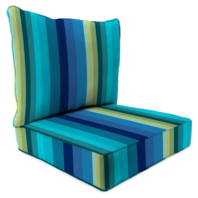 24" x 26.5" Outdoor Deep Seat Chair Cushion Set with Welt