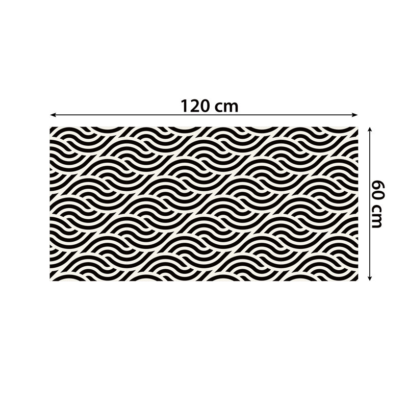 120 x 60cm PVC Field Tile in Black