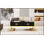 Table basse moderne noire moderne avec 4 tiroirs pour un rangement élégant et des espaces de vie élégants-1725697388