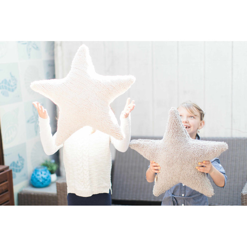 Stars Novelty Pillow Cover & Insert, Beige