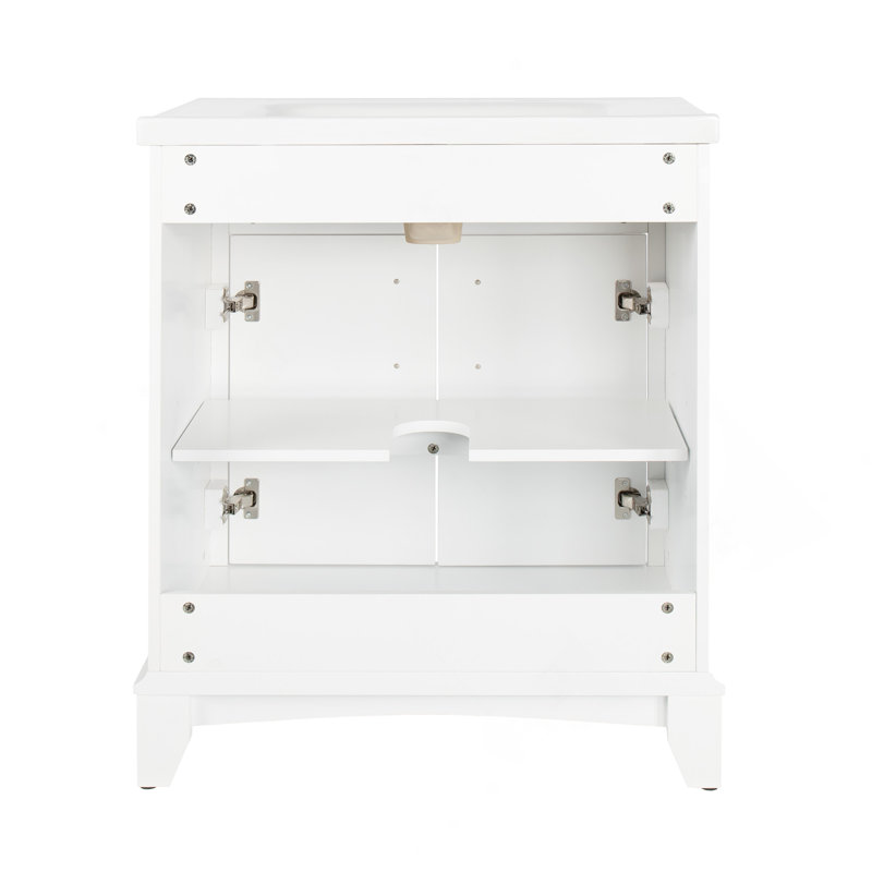 Armoire de salle de bain 27,8 po, seulement armoire, blanc
