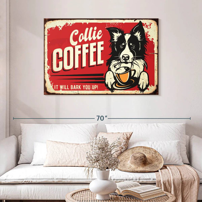 Collie Coffee, 30" H x 45" W
