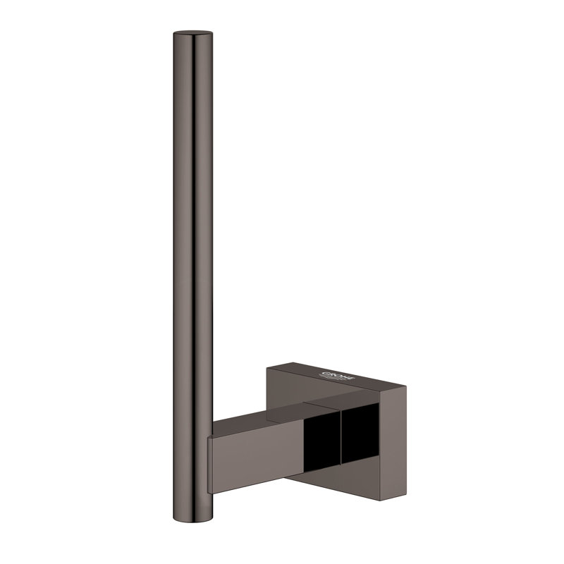 Essentials Cube Wall Mount Toilet Paper Holder, Hard Graphite