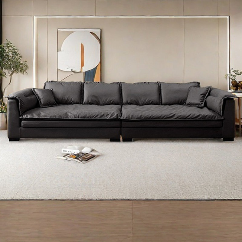Canapé simple et moderne en tissu, 7, H 23,62 po x l 157,48 po x P 39,37 po