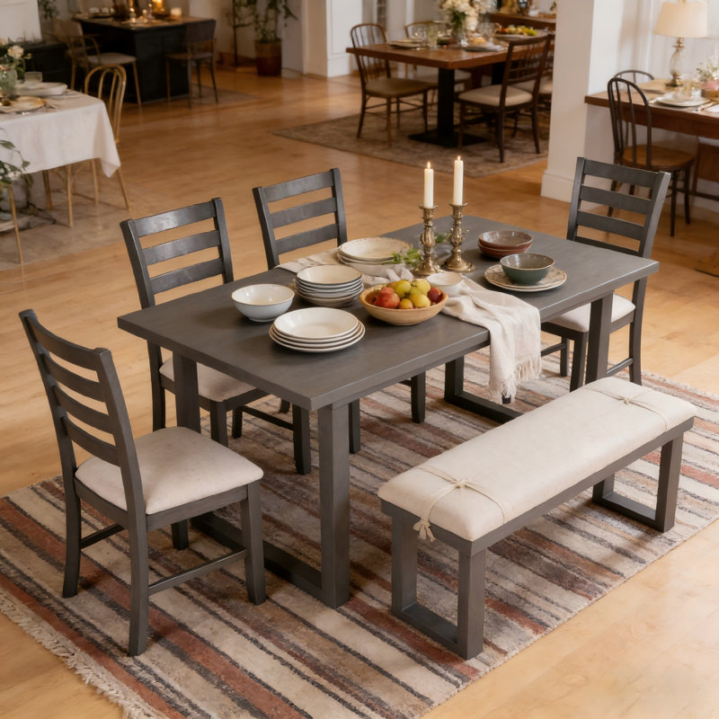 6 - Person Double Pedestal Dining Set