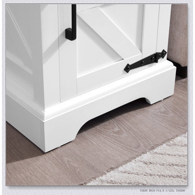 Farmhouse end table Nightstand Rectangular Farmhouse End Table with Barn Door