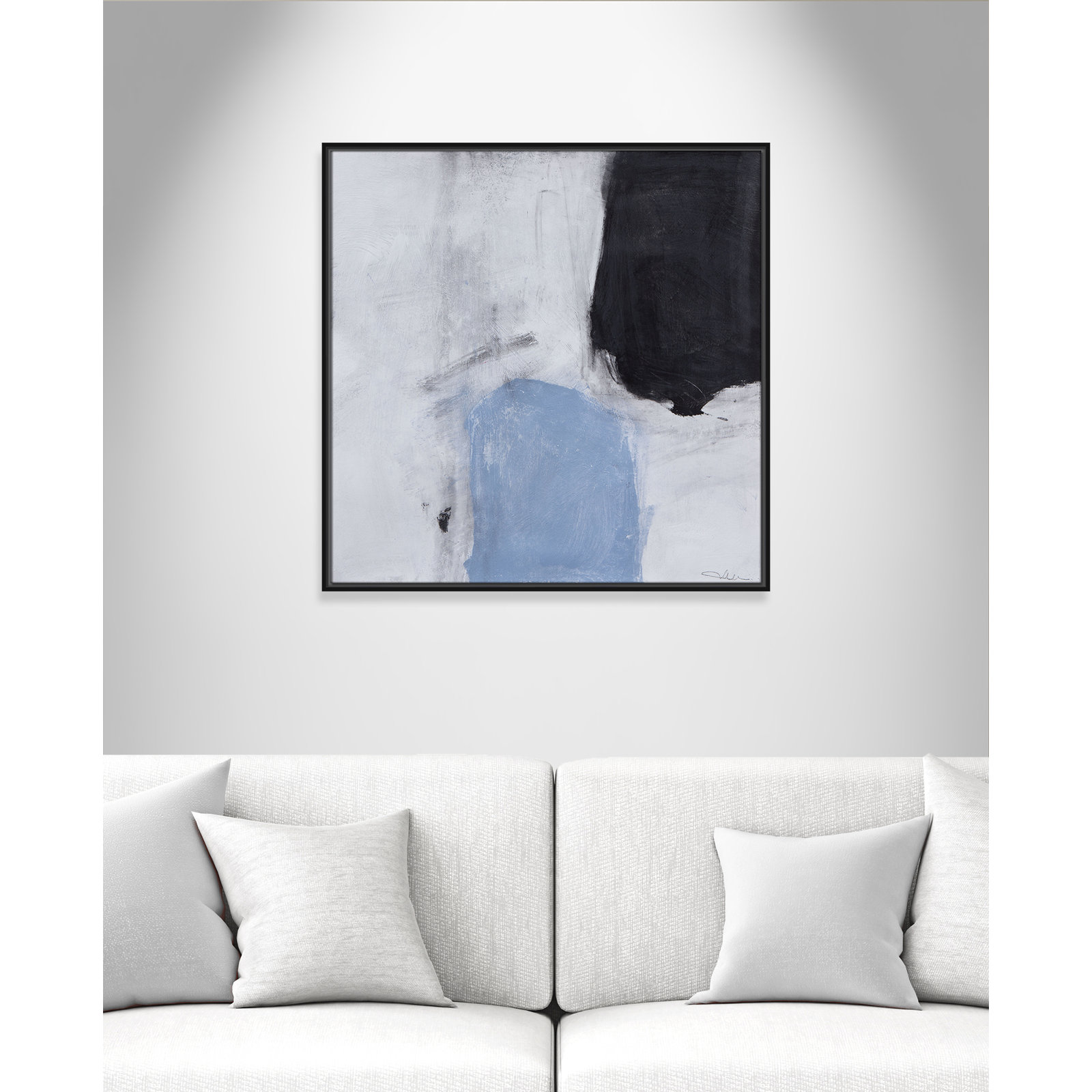 From Powder Blue to Onyx Print, Black, 31.5" H x 31.5" W