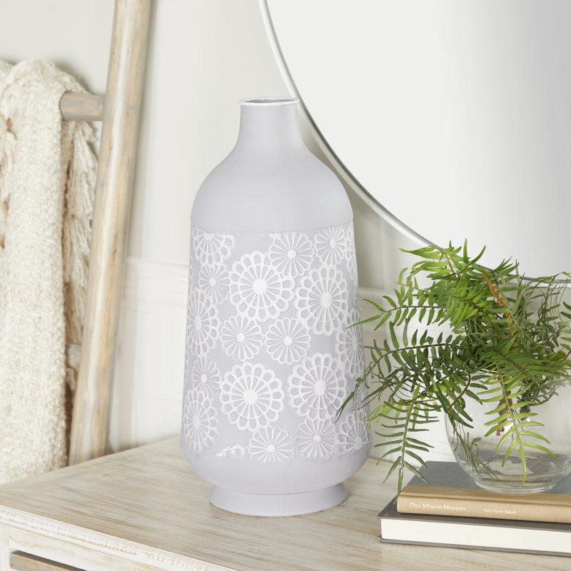 Vase de table en métal Arika, Gris
