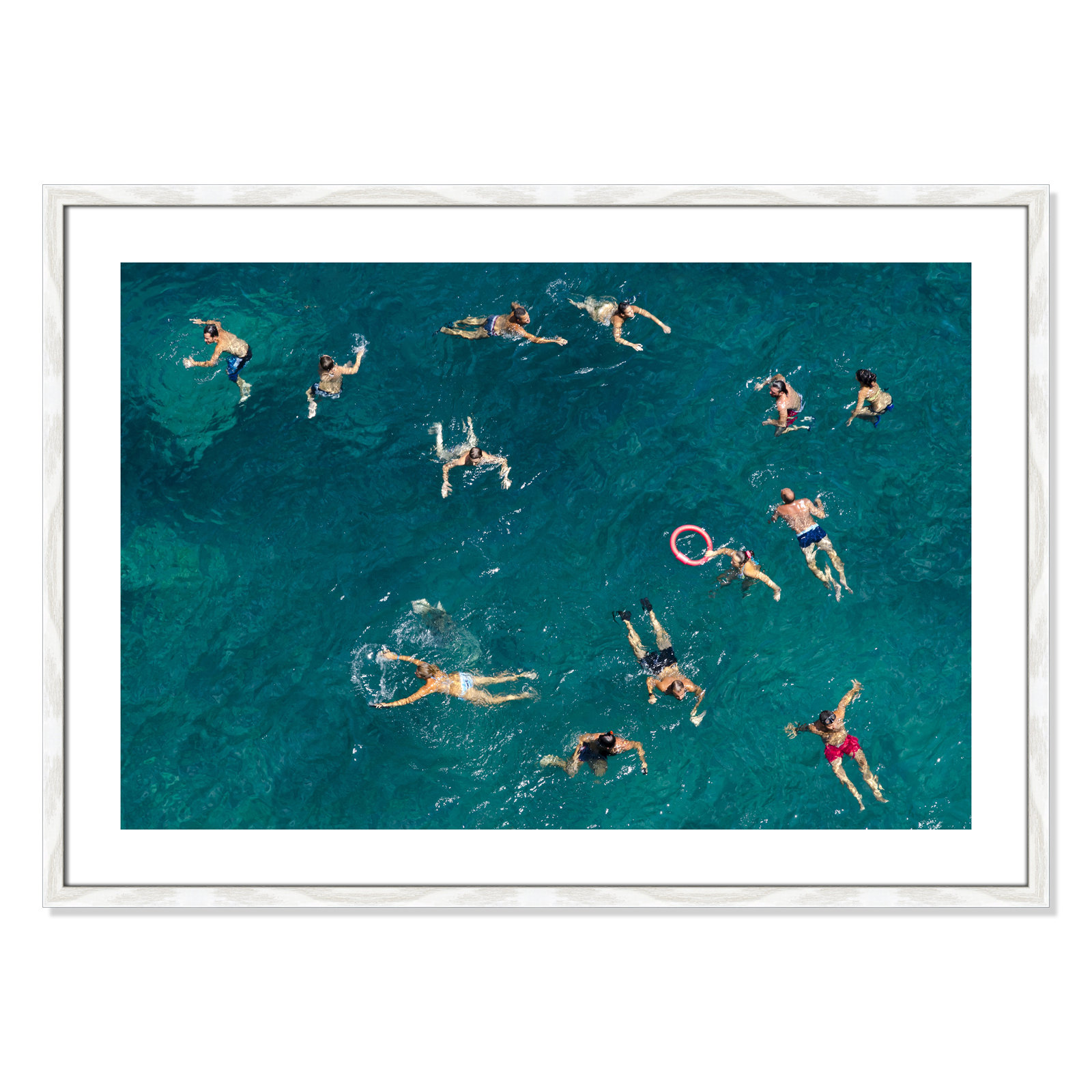Norvell "Tonti" Print by Tonti, 25.5" H x 35.5" W x 0.75" D, White Wood Framed Paper