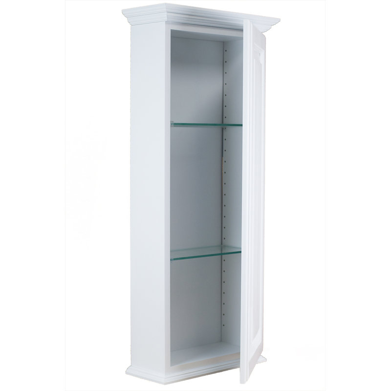 Automne sur l'armoire murale, Émail blanc, L 15,5 po x P 3,25 po x H 19,5 po
