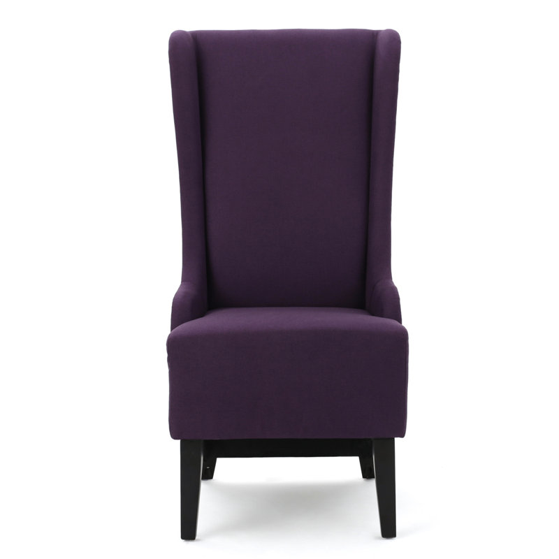Chaise d'appoint rembourrée en tissu, Prune