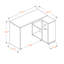 Bureau d'ordinateur moderne à 2 tiroirs au fini brun Alyona, H 29,38 po x l 45,77 po x P 34,08 po