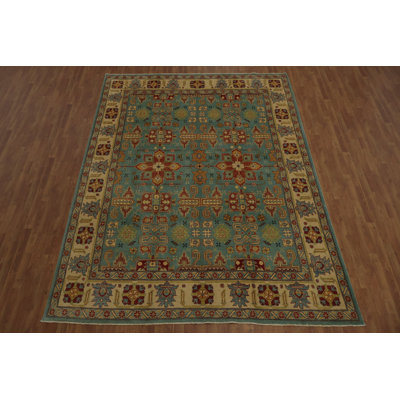 Classic Kazak Oriental Area Rug 9x12 Colorful Design Elements