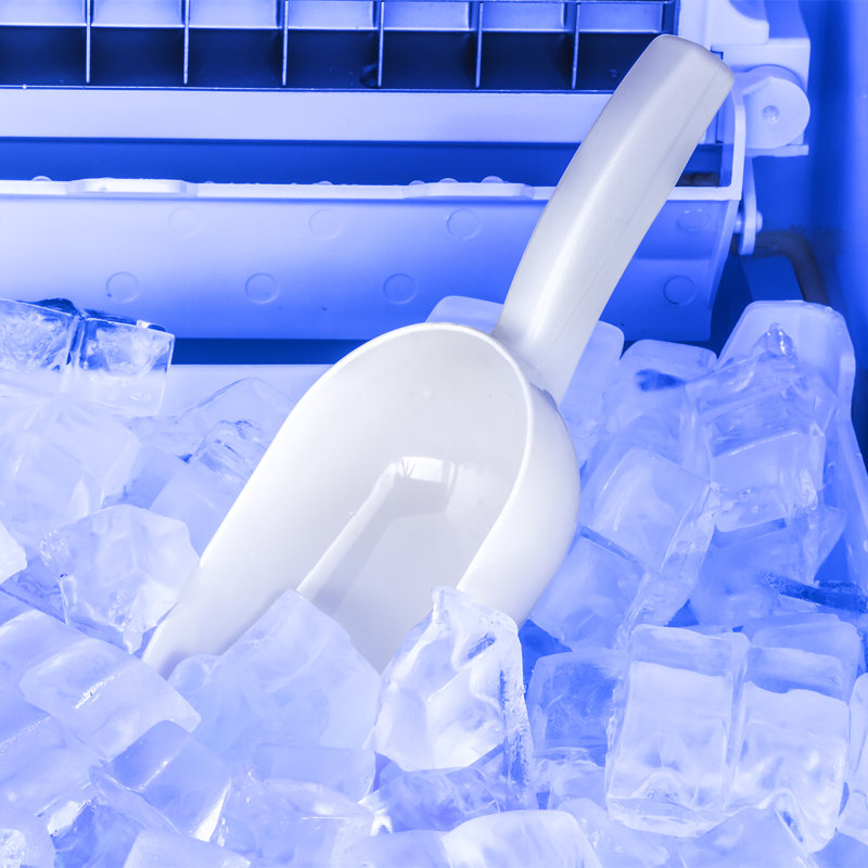 Maxx Ice 50 lb Black Freestanding Ice Maker with Reversible Door