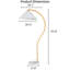 Lampe sur pied arquée 59,8 pouces