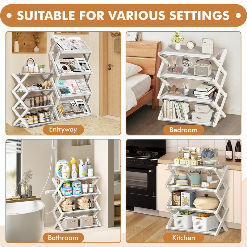 12 Pair Stackable Shoe Rack