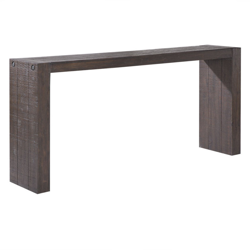 Vollmer U-Shaped Console Table, 36" H x 64" W x 15" D, Walnut