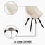 Ensemble de table de salle à manger de 63 pouces en panneau de fibres à densité moyenne crème moderne et chaises en polyuréthane beige, idéal pour les réunions de famille élégantes et confortables-607250428-607250431