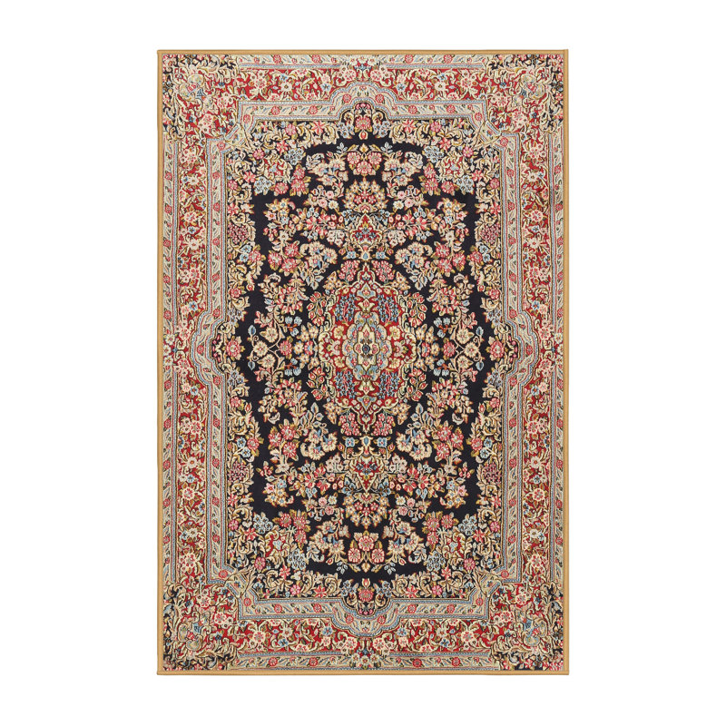 Tapis beige / gris en laine Samiya, Rectangle 7 pi x 10 pi