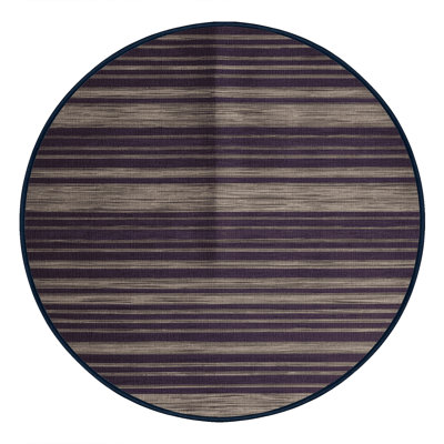 Machine Washable Horizontal Stripes Purple Area Rug