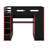 Full Size Wood Gaming Loft Bed With Built-In Desk, RGB LED Lighting, USB Port, Wardrobe & Storage-1110745088
