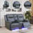 Deep Gray Breathing Leather Recliner Loveseat Sofa