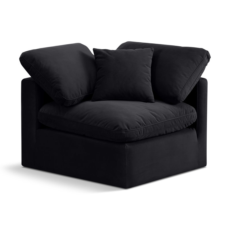 Fauteuil Musheerah, Velours noir