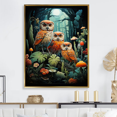 Native Owls Guardians Of The Forest I sur impression sur toile