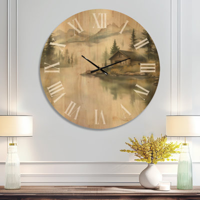 Horloge murale en bois surdimensionnée rustique
