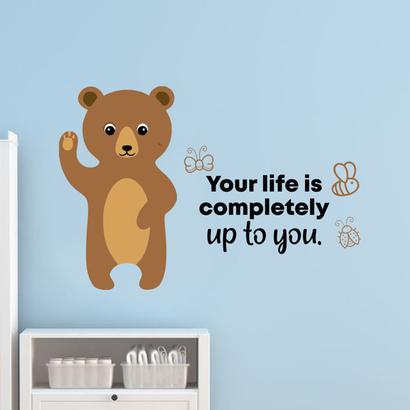 Text & Numbers Wall Decal, 27" H x 30" W x 0.05" D
