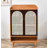 50" Brown+Tan Rectangular Solid Wood Shoe Storage
