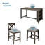Ensemble de table de bar en bois à hauteur de comptoir classique avec 2 tabourets et 2 chaises-1026066836-1026066839