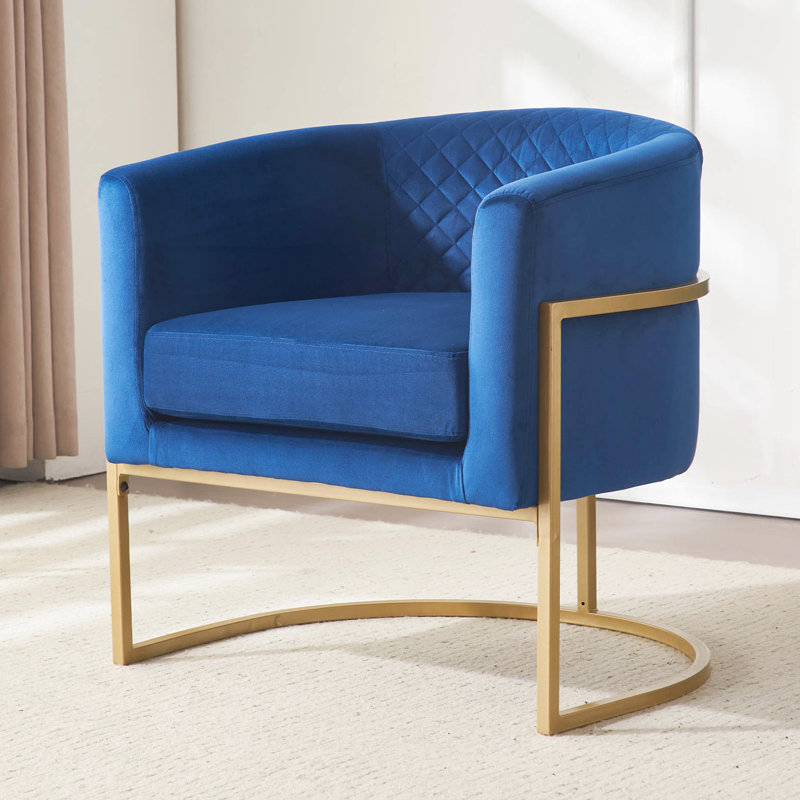 Chaise en velours avec balcon incurvé pour chambre et bureau