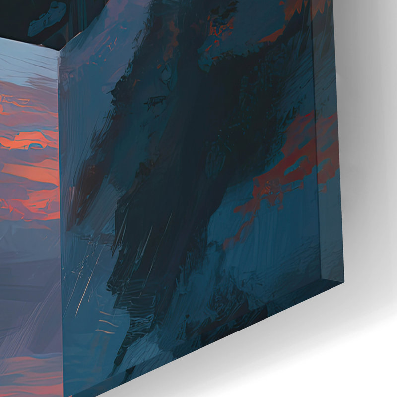 Art mural en verre épique «Contemporary Sky 2» par Ann Klee, 16 po x 12 po, H 12 po x l 16 po