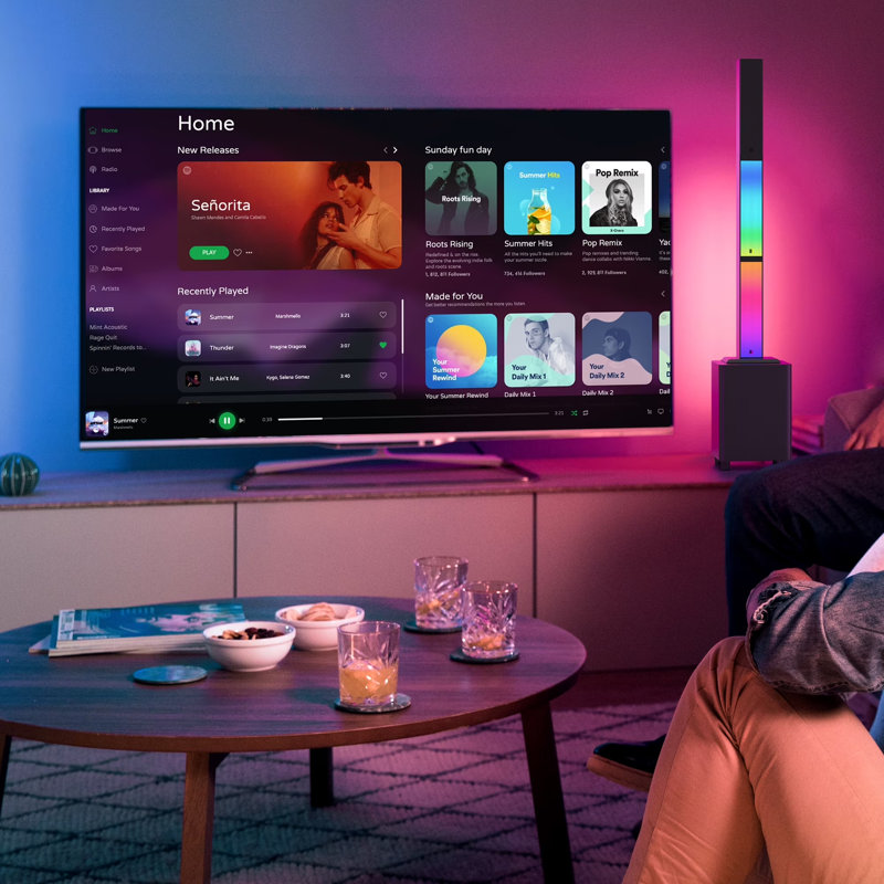 Système de haut-parleurs Bluetooth RVB 2.1 avec caisson de basses pour décor de jeux vidéo