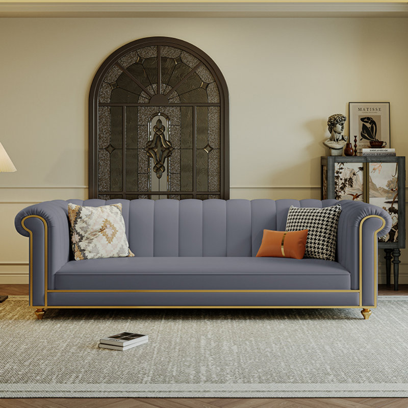 Canapé American Light Luxury Design, Gris