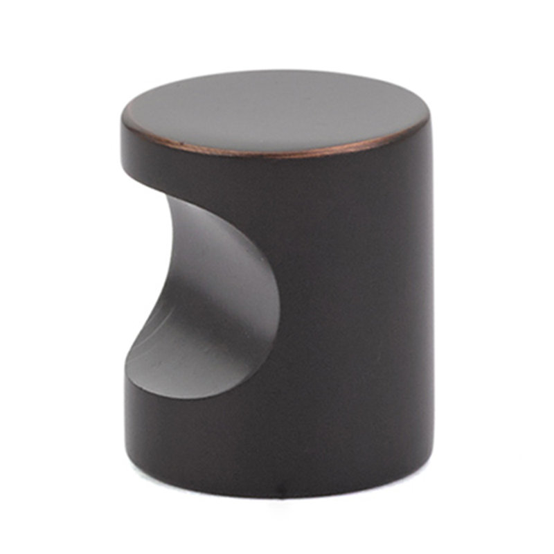 Cylindrical Cabinet Knob, Oil Rubbed Bronze, 0.88"