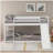 Twin over Twin Bunk Bed with Convertible Slide and Ladder , White