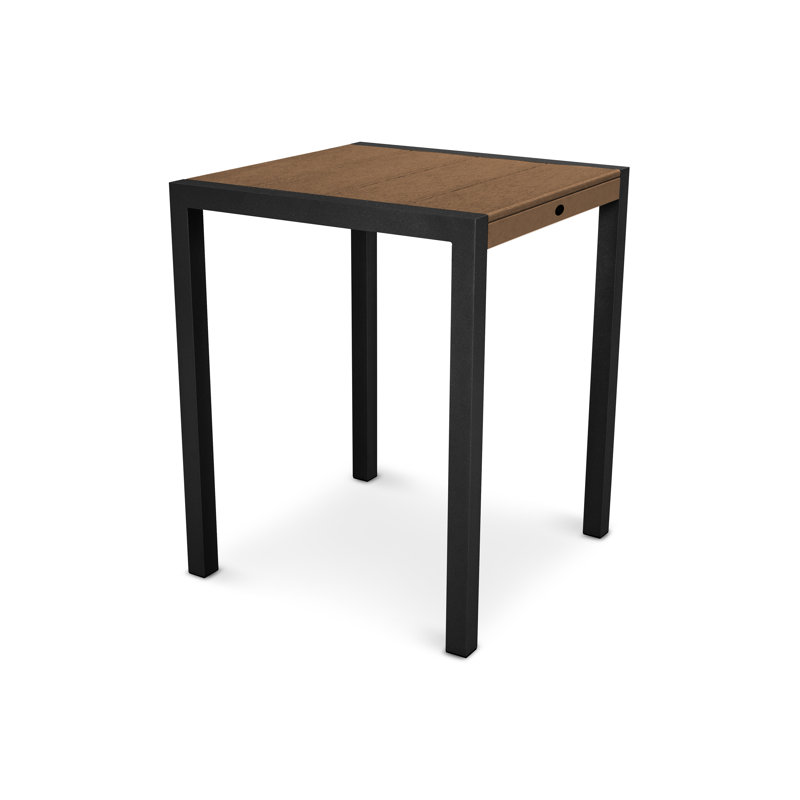 TREX Outdoors Surf City Counter Table, 30" x 30", Textured Black/Tree House