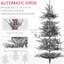 Arbre de Noël artificiel pin nordique 9 pi avec pointes enneigées, support en métal à assemblage rapide, support pliable, bureau à domicile