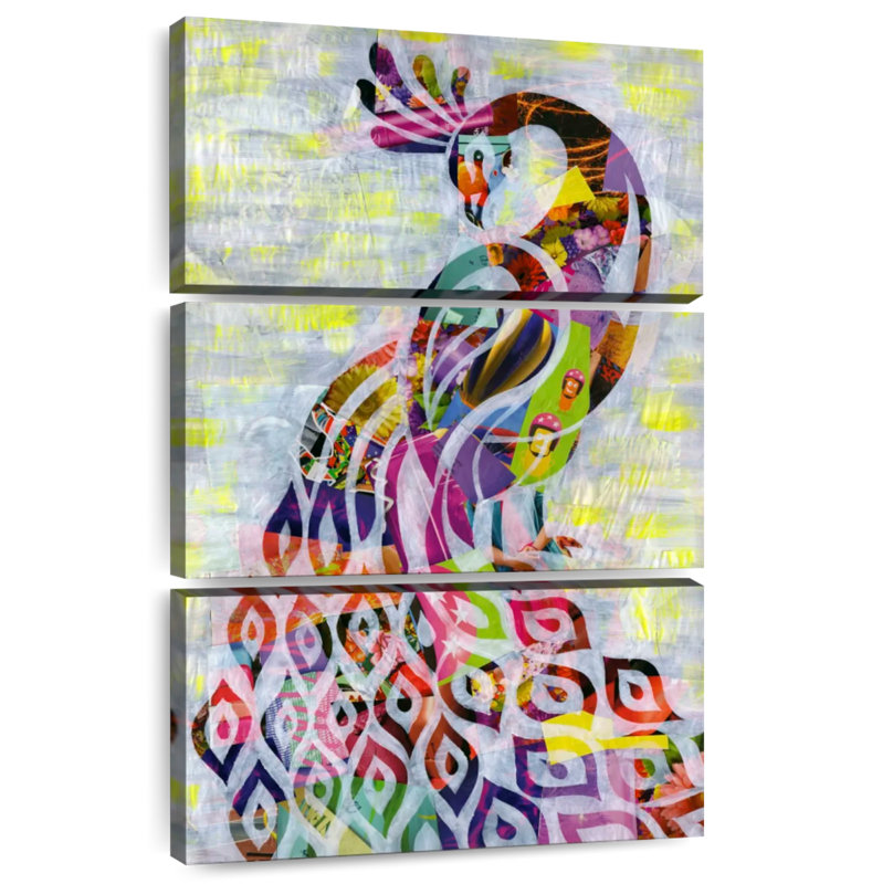 Brampt Peacock Abstract, 65" H x 42" W