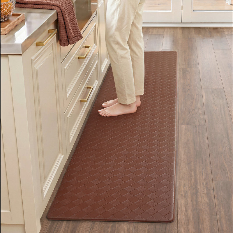 Tapis de cuisine antidérapant Devarian, Tapis de couloir 2 pi x 7 pi 11 po, Brown