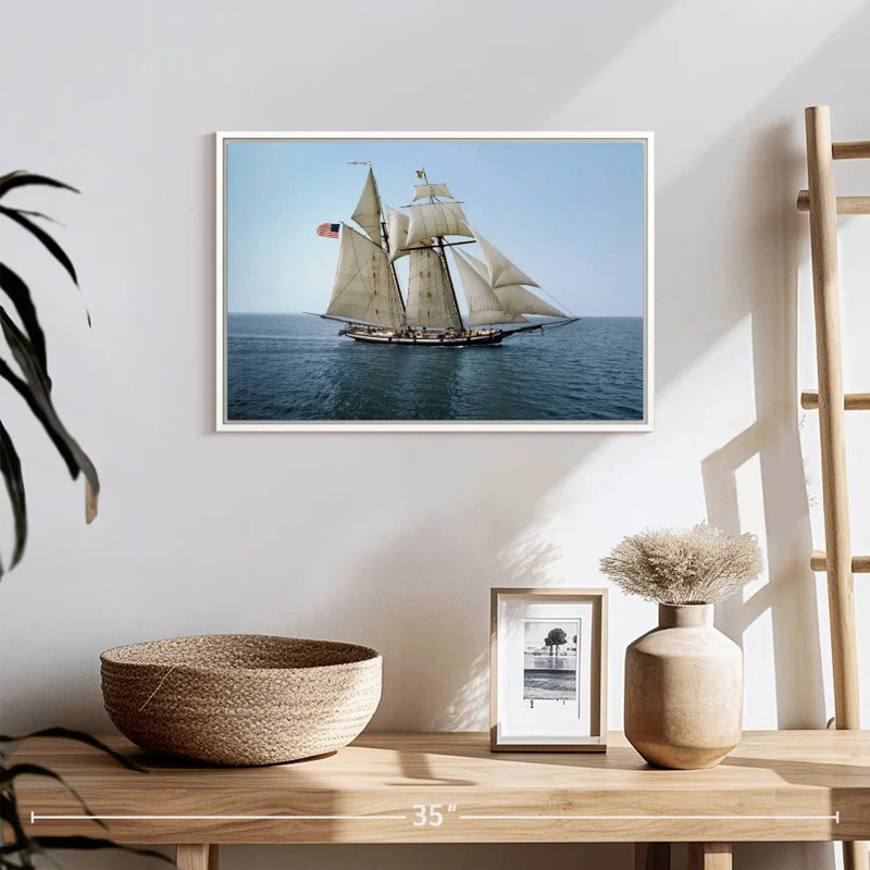 Fierté du navire de Baltimore, Cadre flottant blanc, 19 po x 13 po